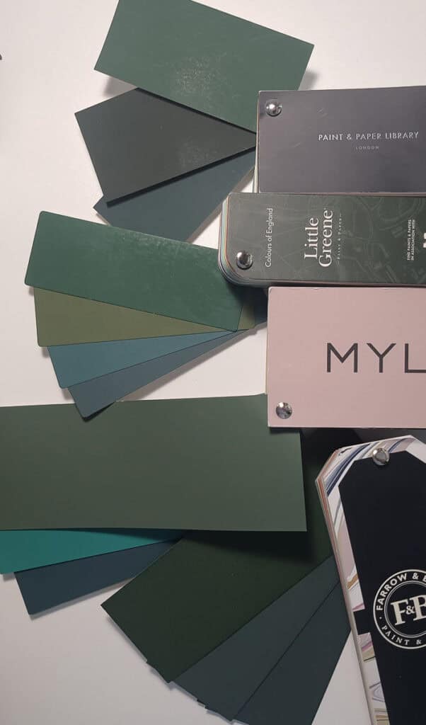 Opulent Green Art Deco Lounge Colour Charts