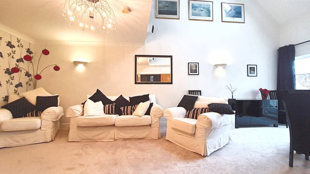 Minimalist apartment living room